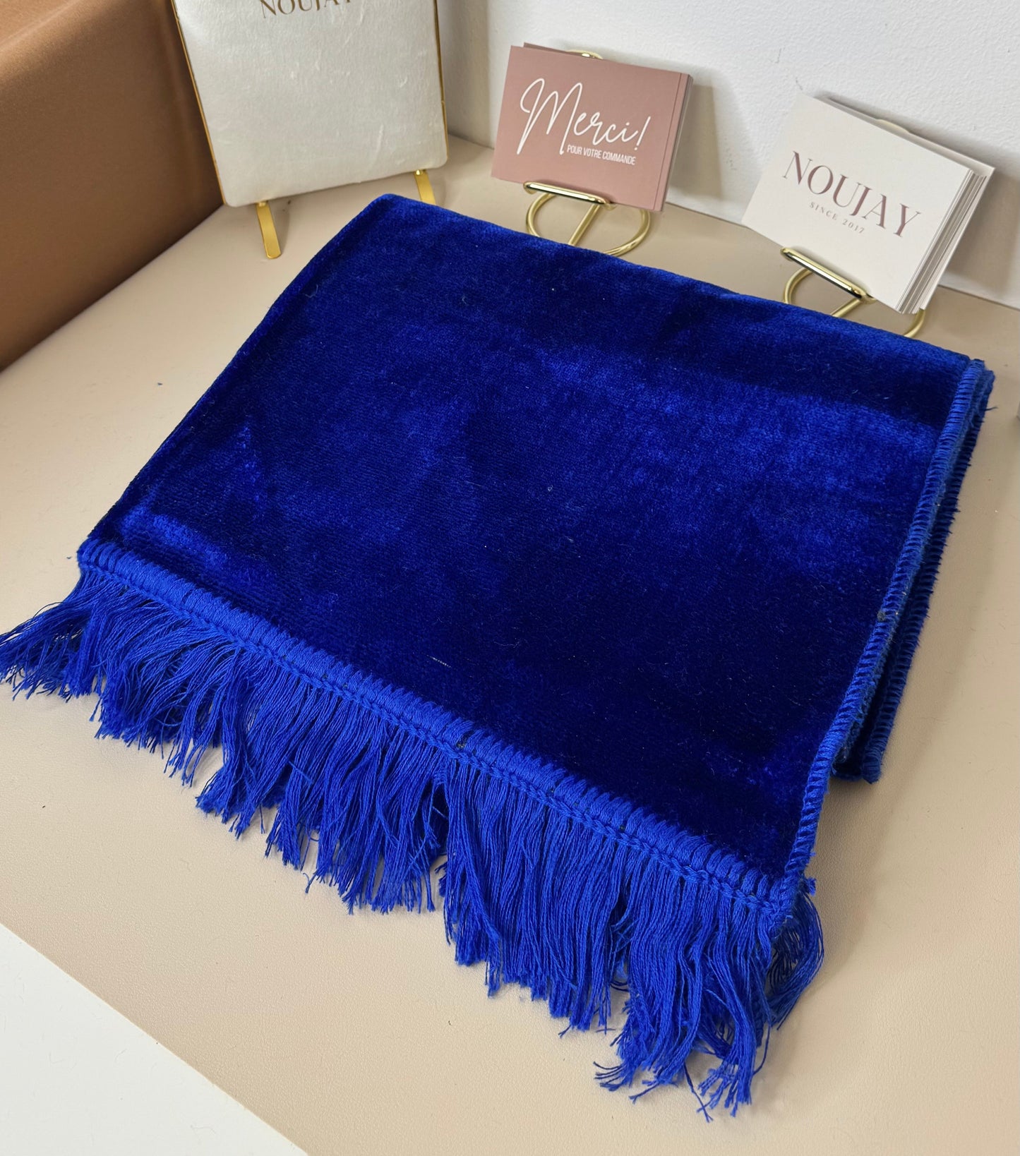 Tapis de prière bleu