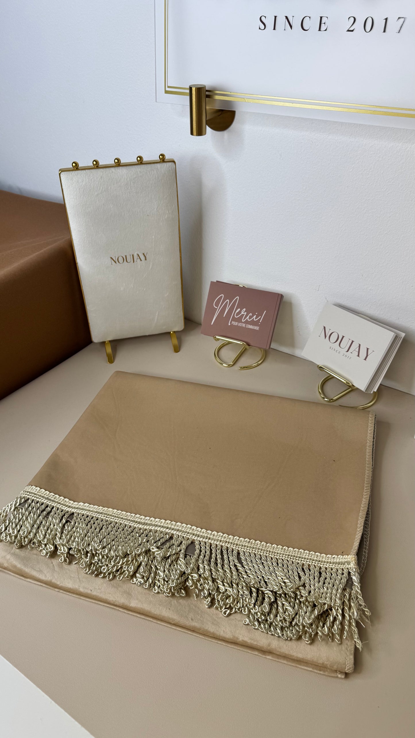 Tapis de prière beige