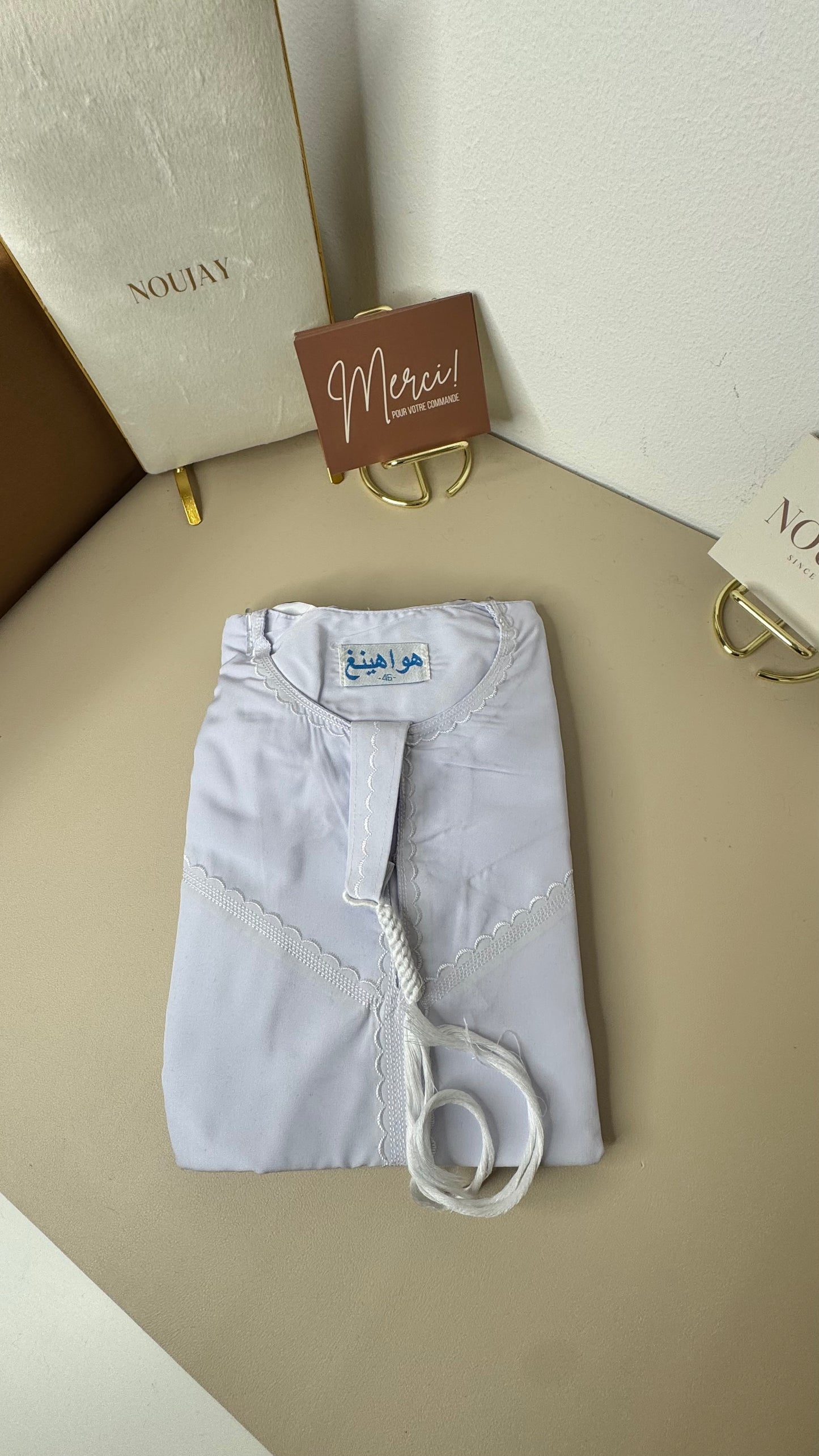 Qamis blanc enfant