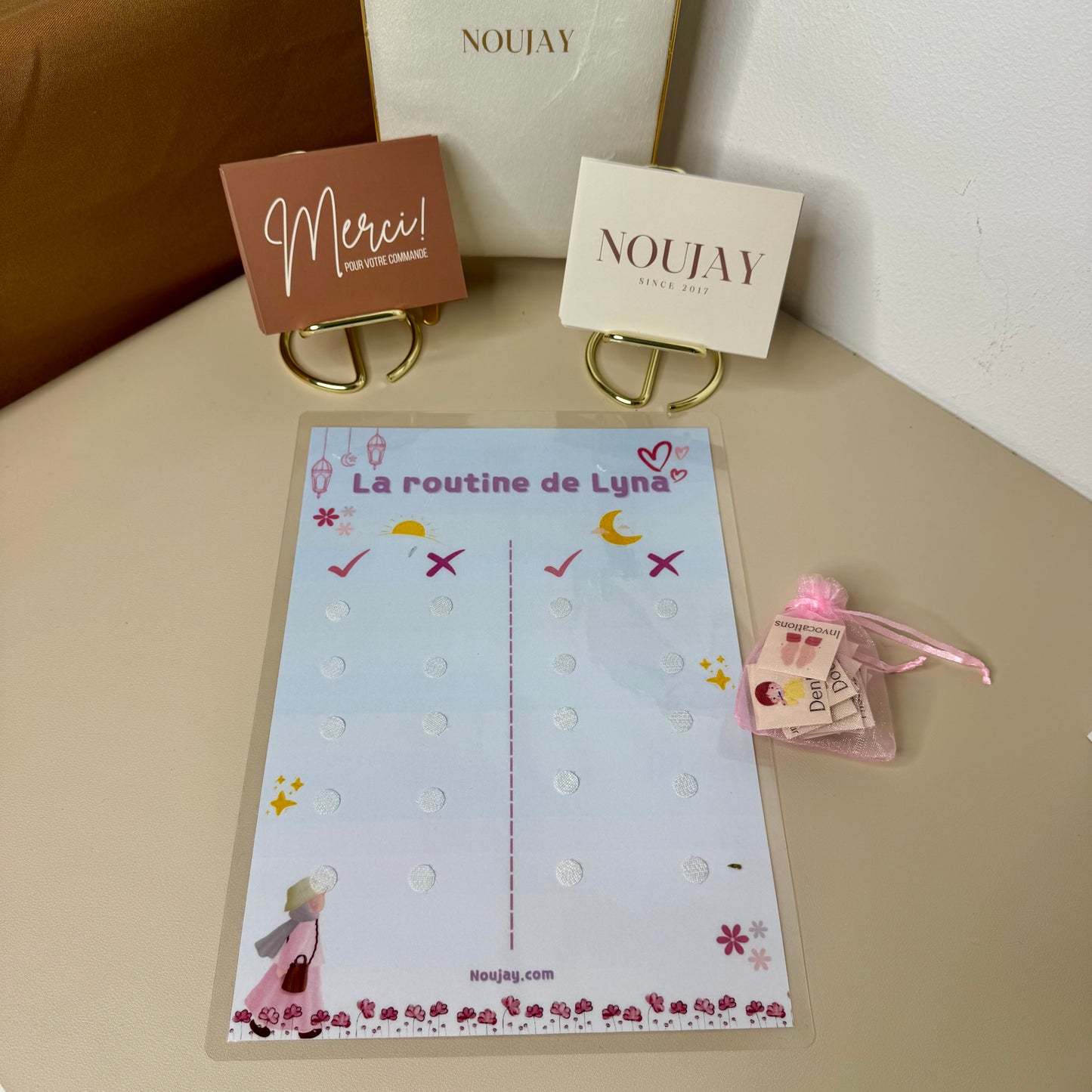 Affiche ma routine champ de fleurs