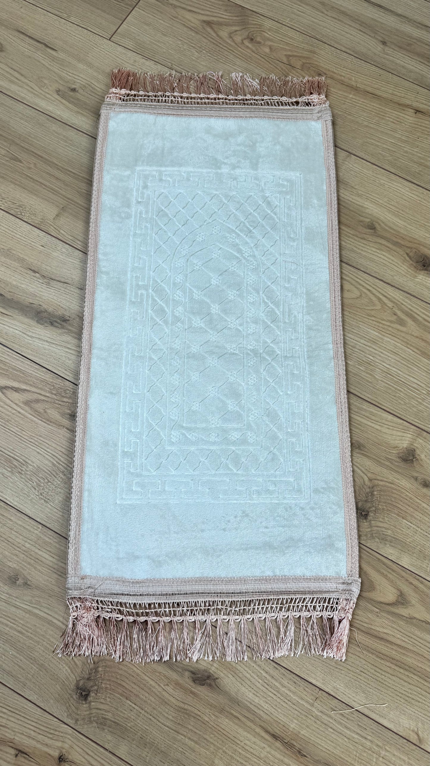 Tapis de prière épais enfant beige