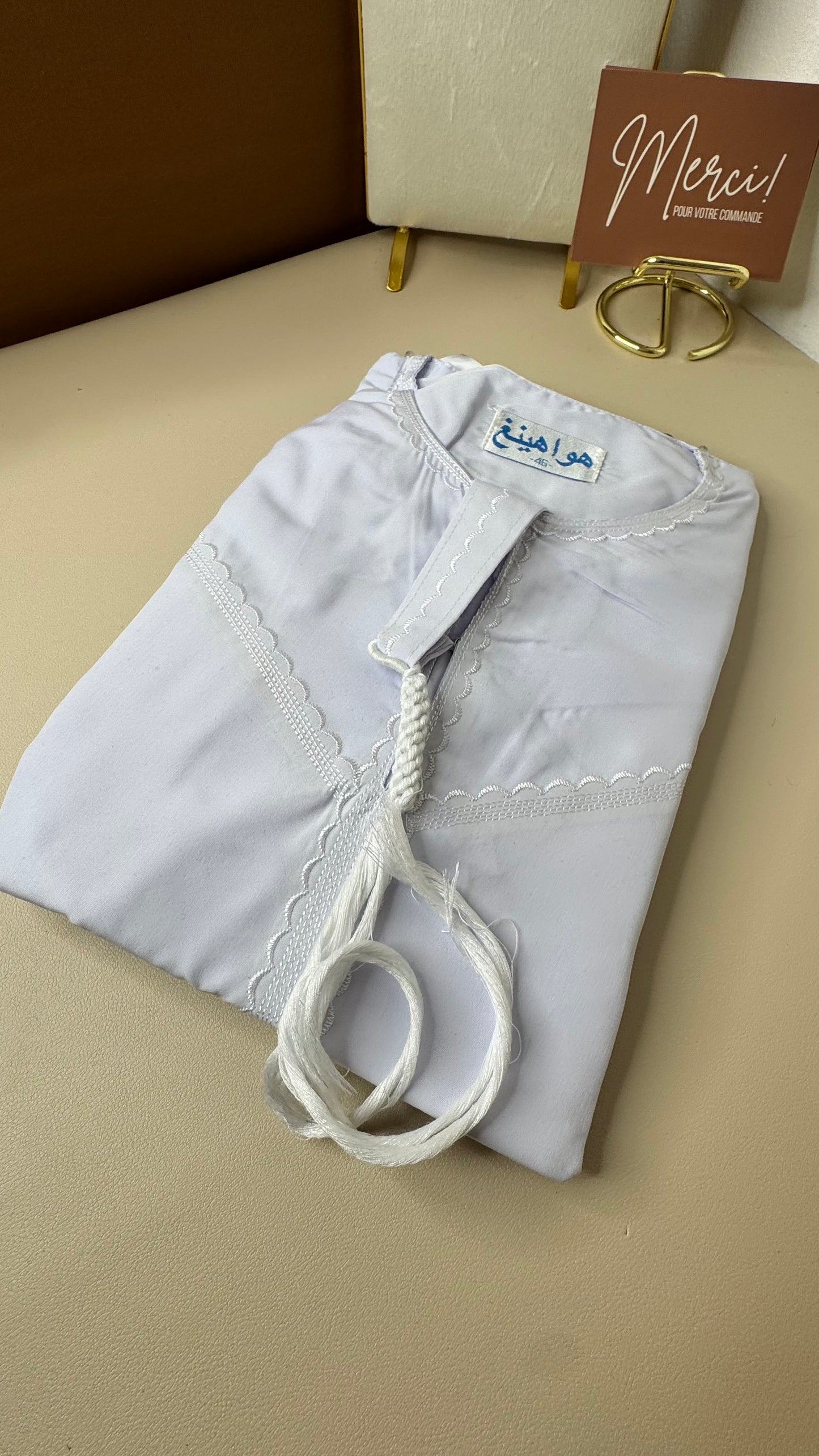 Qamis blanc enfant