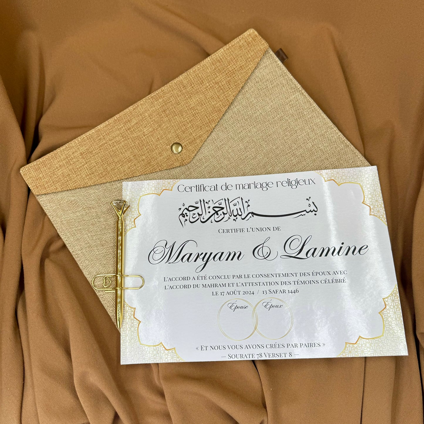 Certificat de Mariage Religieux