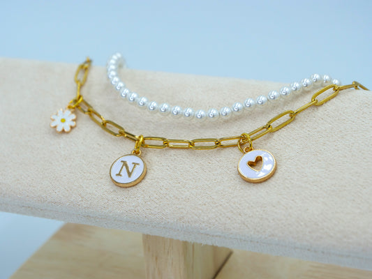 Bracelet Double Pearl